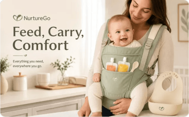 PDP hero: Baby carrier & feeding set